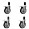 Service Caster 5'' Black Poly Swivel 1-5/8'' Expanding Stem Caster Set Total Lock Brake, 4PK SCC-EXTTL20S514-PPUB-BLK-158-4 - alternate 1